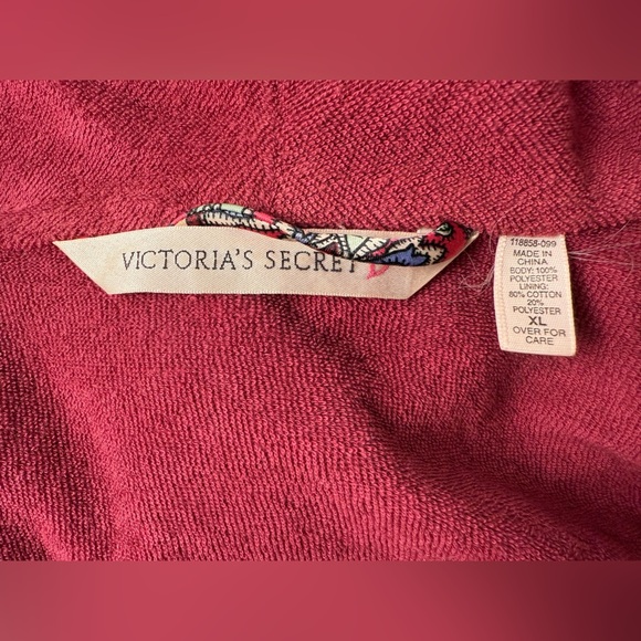 VTG Victoria's Secret Paisley Terry Cloth Lined Silky Robe LG SEE NOTES OLD MNY - Picture 8 of 14